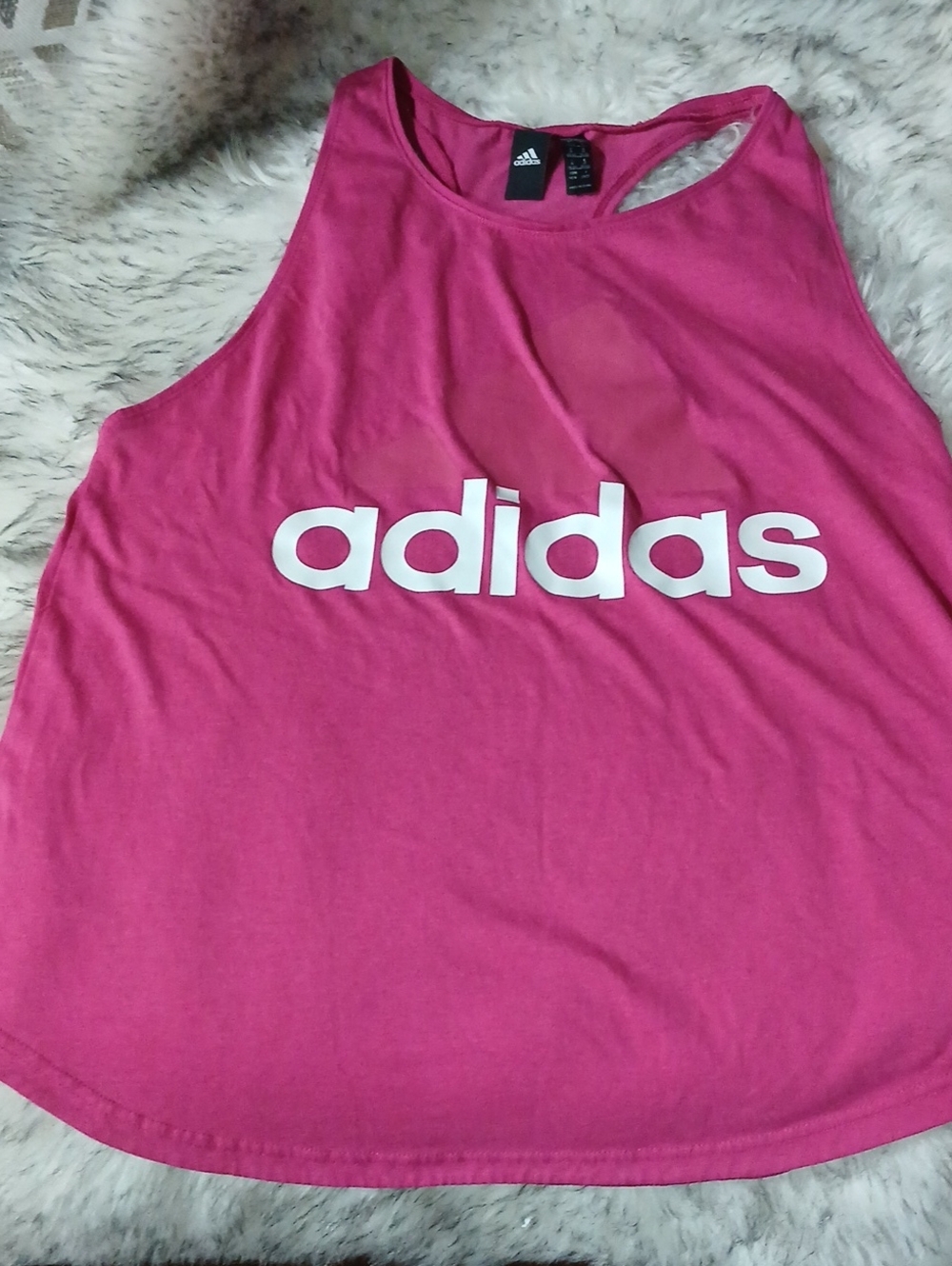 adidas Women's Pink Logo Tank Top